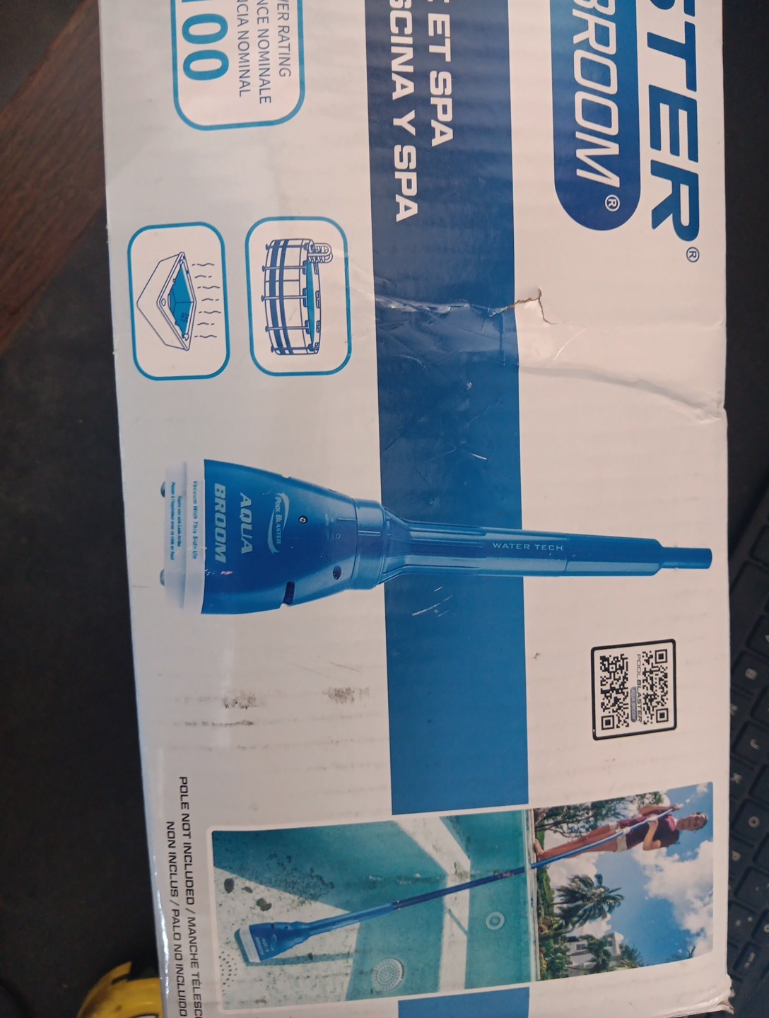Pool Blaster Aqua Broom Cleaner Open Box Store Return Free Shipping E3