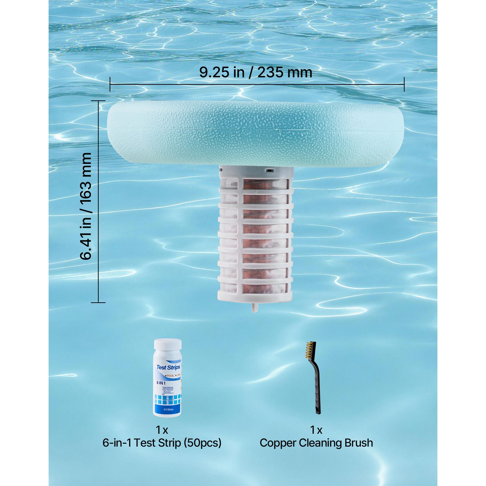 Uimoso Solar Pool Ionizer Hexagon System for Pools Up to 45000 Gal Eco-Friendly