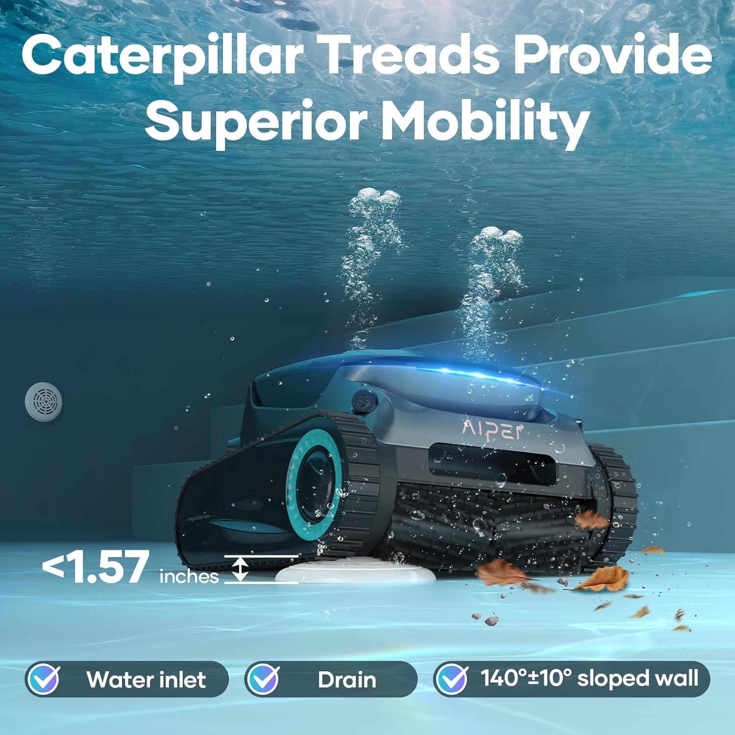 2025 Upgraded AIPER Scuba S1 Pro Cordless Robotic Pool Cleaner, Blue