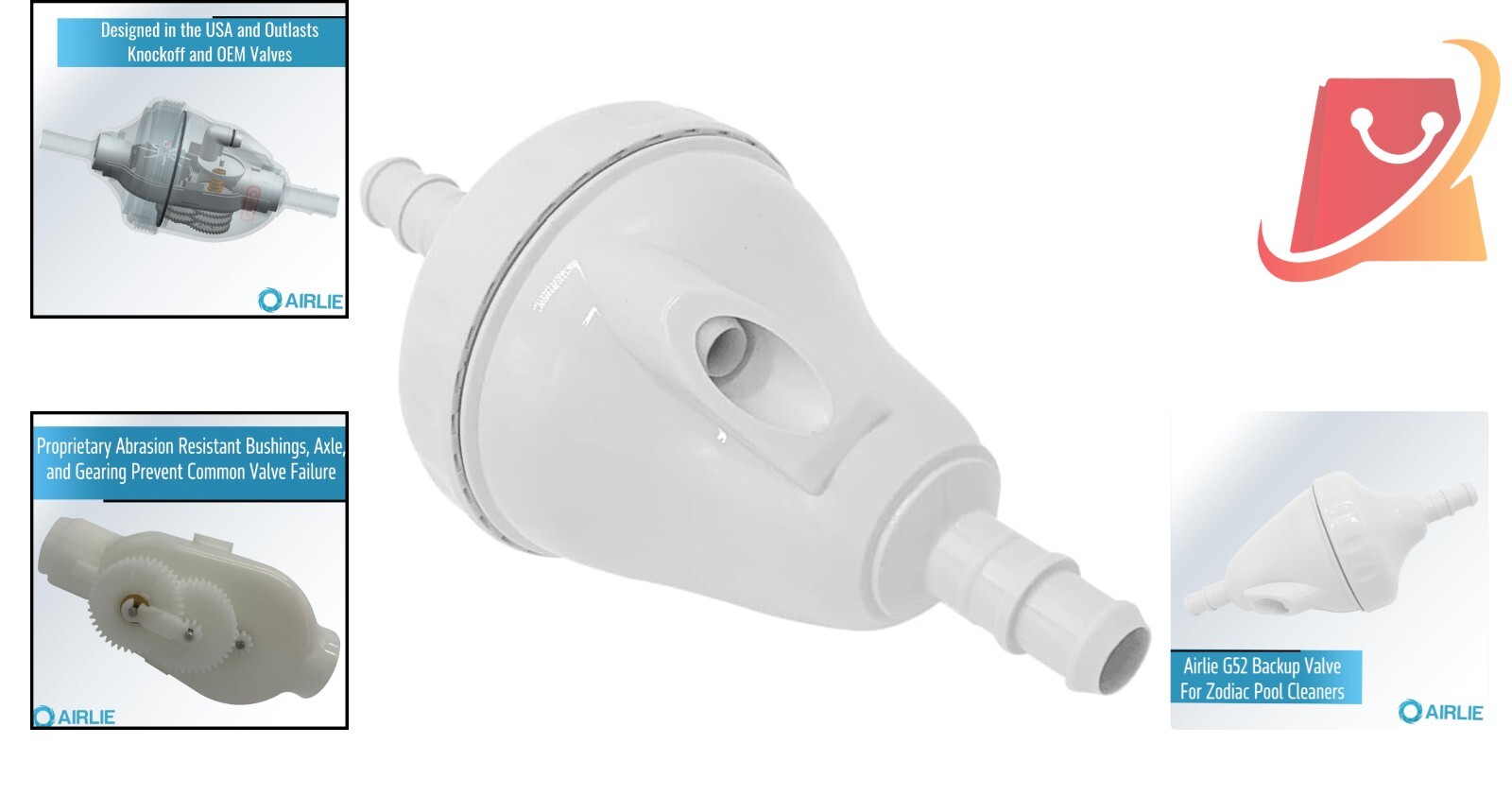 Polymer Backup Valve Replacement Kit for Zodiac Polaris Pool Cleaners