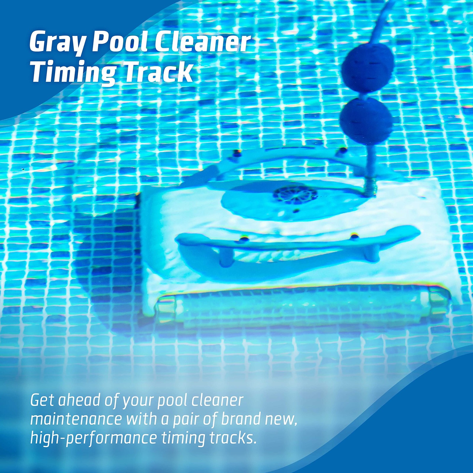 (2-Pack) Gray Pool Cleaner Timing Tracks, Compatible with Pool Cleaner Models…