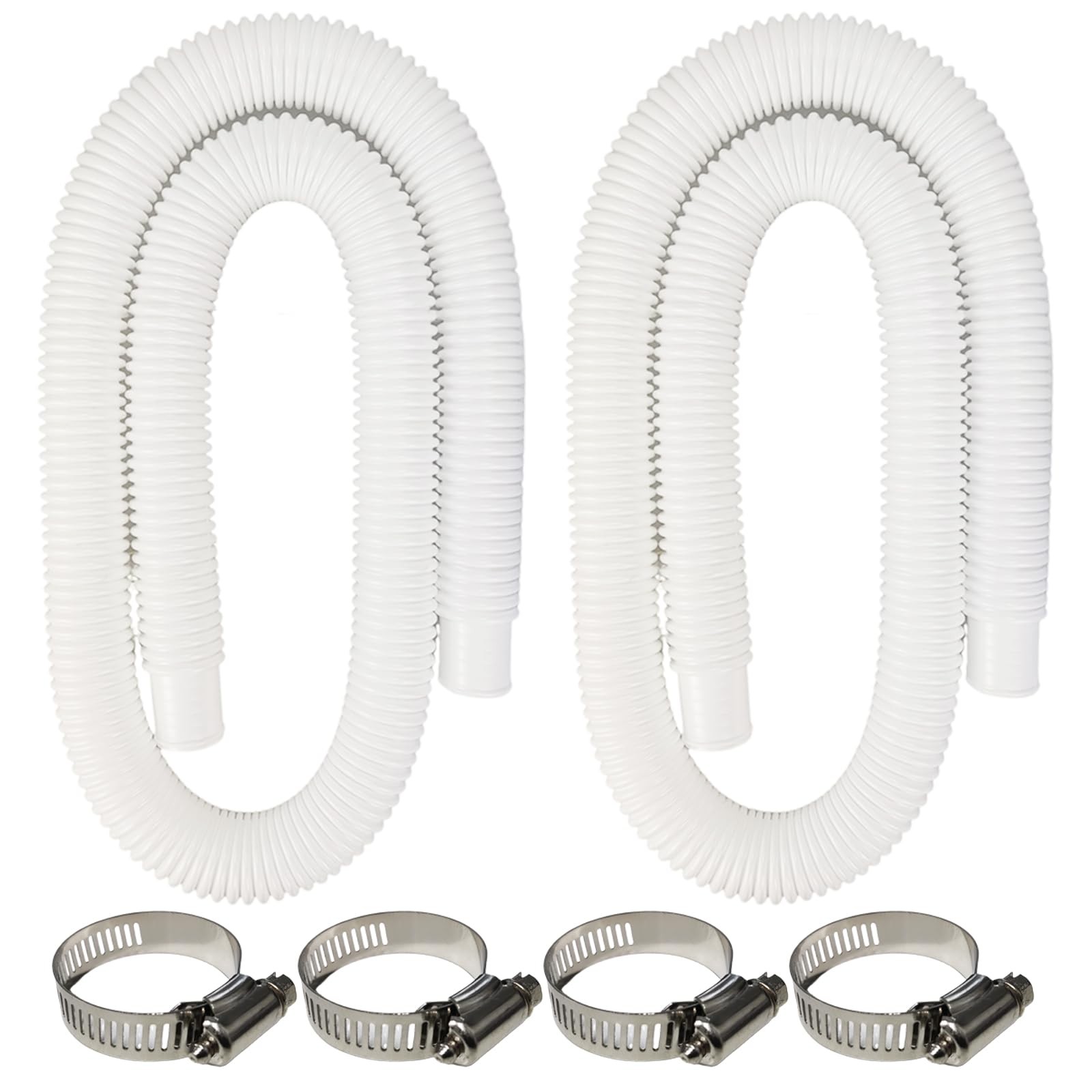 2 Pack Pool Pump Replacement 1.25 inches diameter, 59 length, White