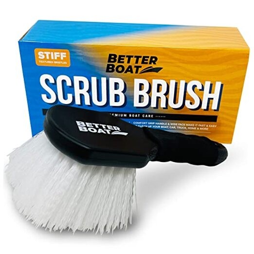 Stiff Hand Scrub Brush Heavy Duty Tire and Wheel Cleaning Tool, Short Handle
