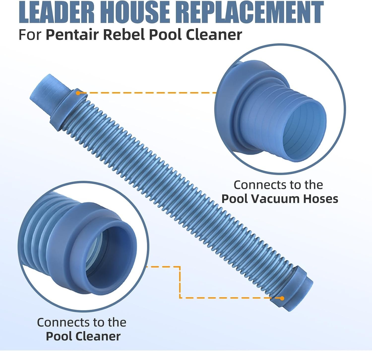 2025Upgrade GW7911 Short Leader Hose Replacement Kreepy Krauly SandShark GW79…
