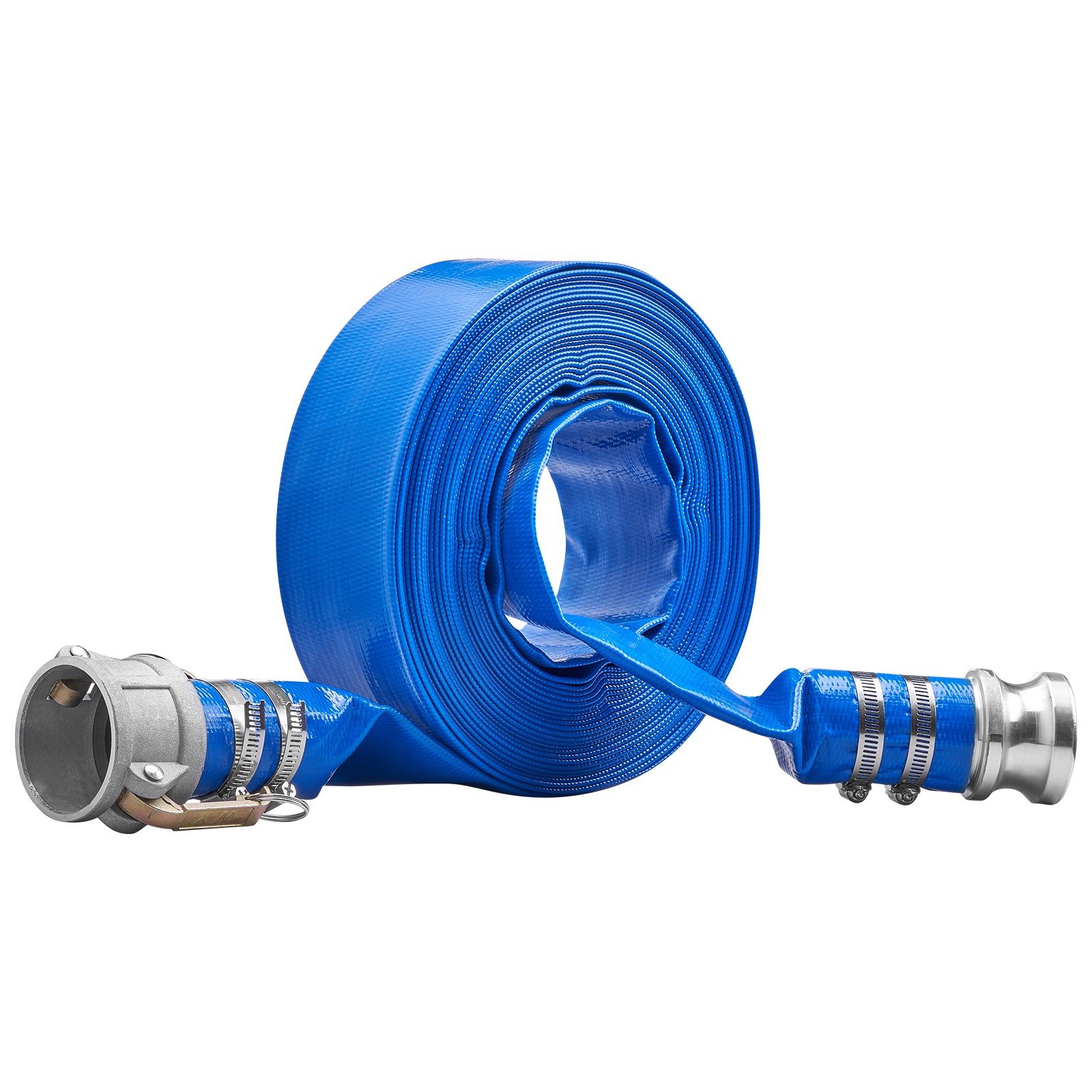 Uimoso Backwash Hose PVC Discharge Hose 2 in x 50 ft with Camlock C & E Fittings