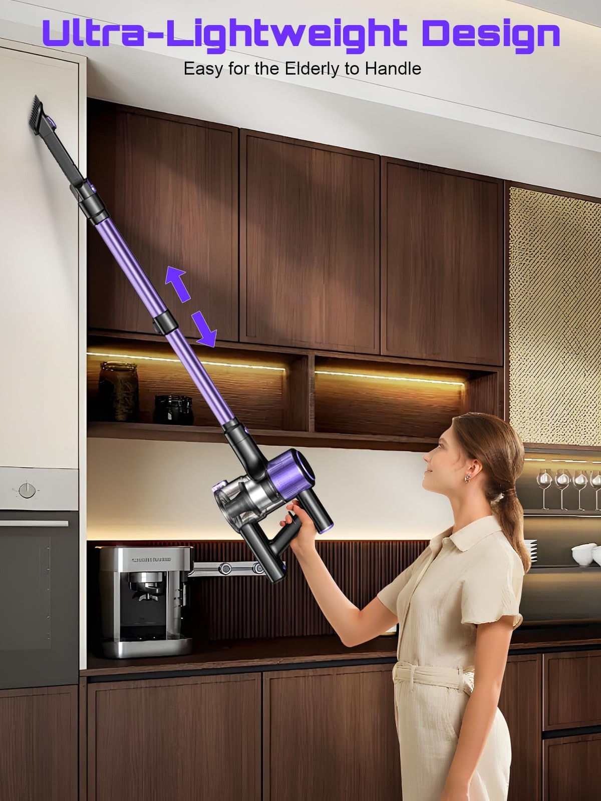 Cordless Vacuum Cleaner, 10 in 1 Stick Vacuum with Powerful Suction, Hose, Gr…