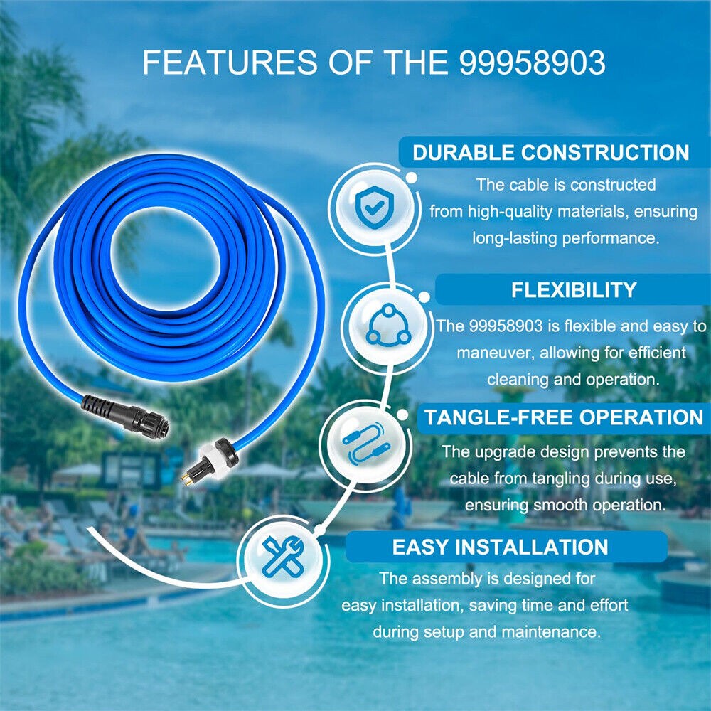 For Dolphin Pool Cleaner 99958903-DIY Cable Cord 2-Wire 60FT Triton PS PoolStyle