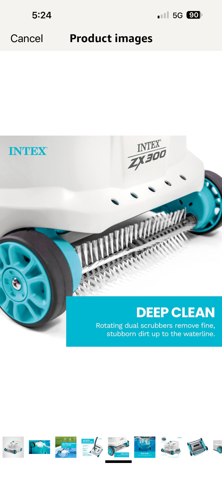Intex ZX300 Deluxe Automatic Pool Vacuum (28005E)