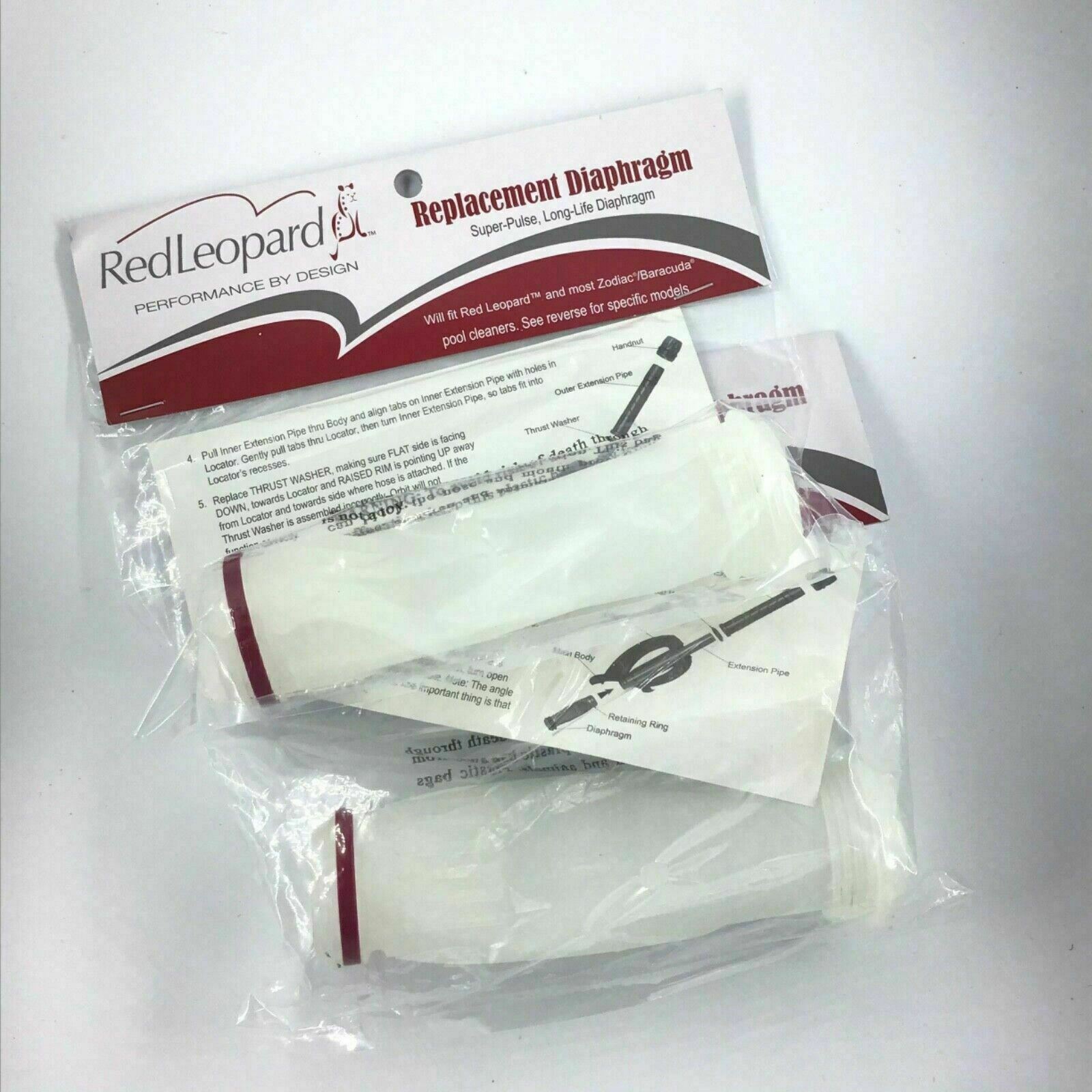 Red Leopard Diaphragm / Zodiac Barracuda Pool Vacuum Cleaner Part S0005 / 2 Pack