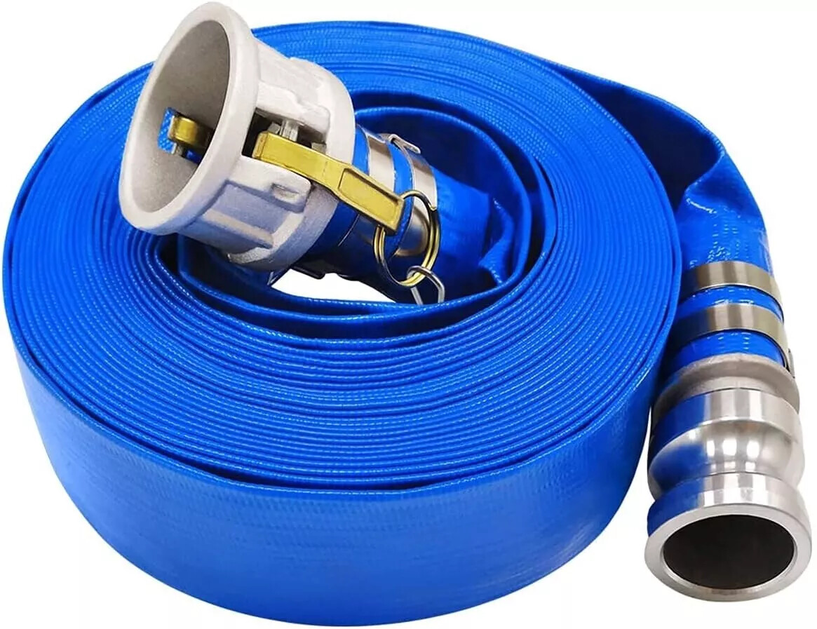 50/100ft Swimming Pool Filter Backwash Draining Hose Discharge Hose with Camlock