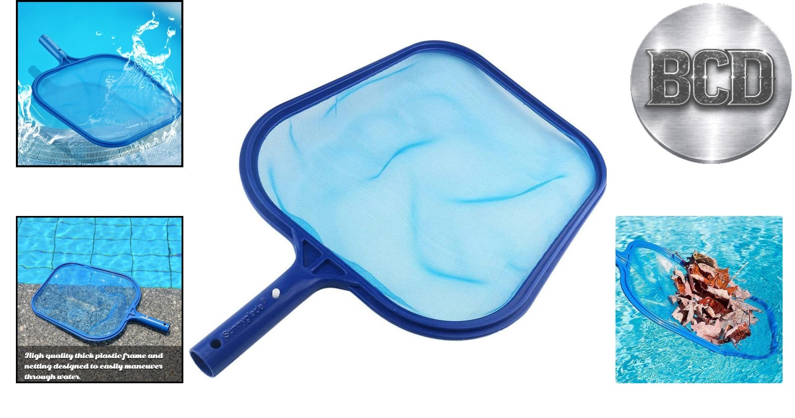 Versatile Pool Leaf Rake – 17.5×11.8in for Pool, Pond, and Hot Tub Cleaning