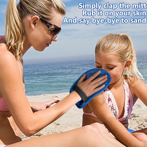codree Sand Remover for Beach- Soft Sand Wipe Off Mitts- Beach Sands 4 Pcs