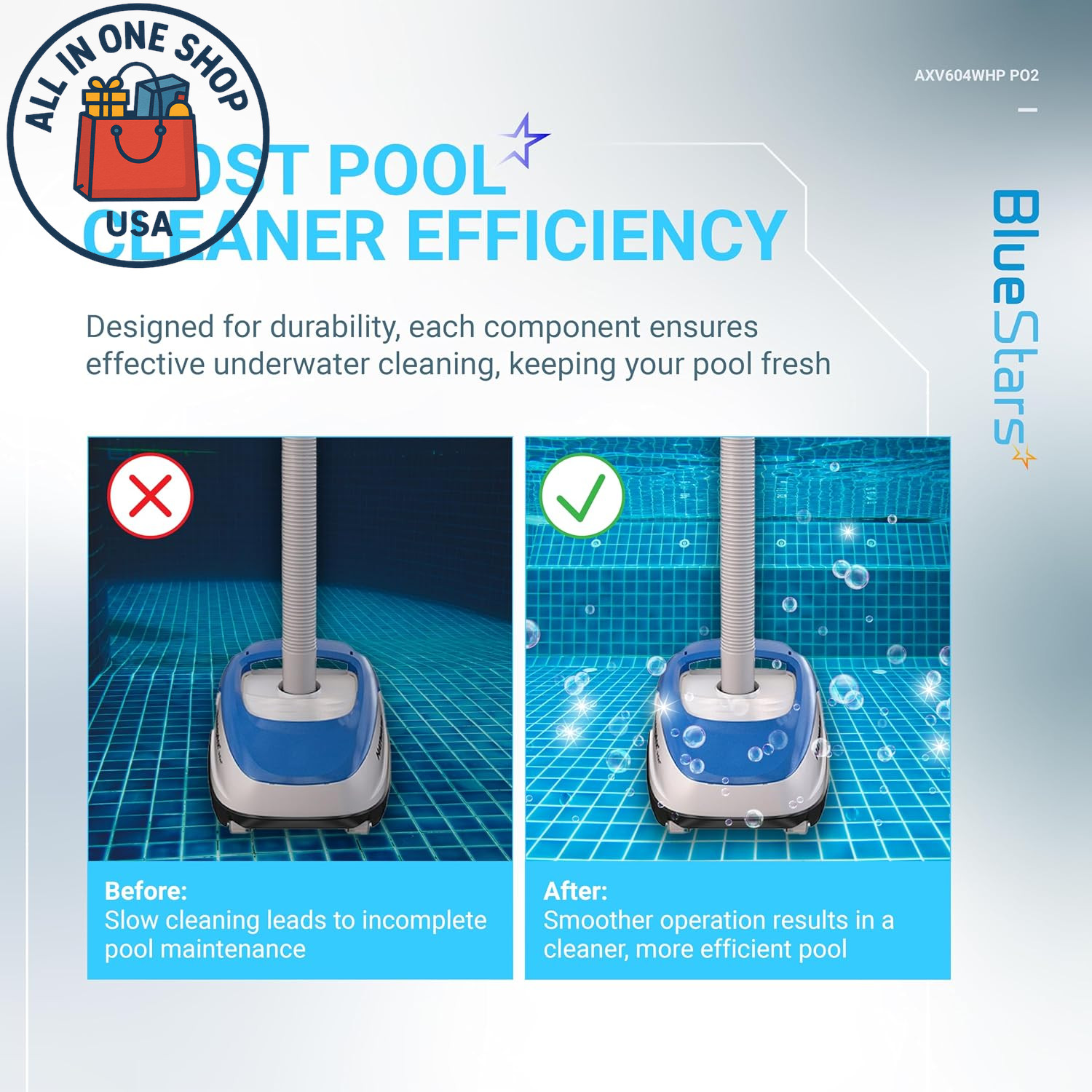 AXV604WHP Replacement Wing Kit for Hayward Pool Cleaners