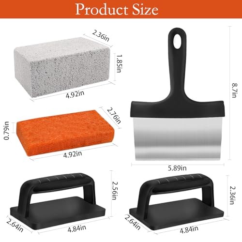 10 Pieces Griddle Cleaning Kit for Blackstone & More – Professional Flat Top
