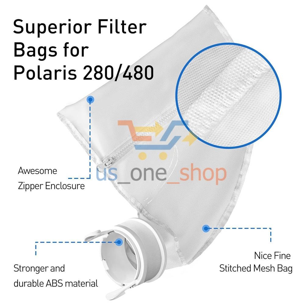 4 Pack 280 All Purpose Zipper Bag K13 For Zodiac Polaris 280 480 Pool Cleaners
