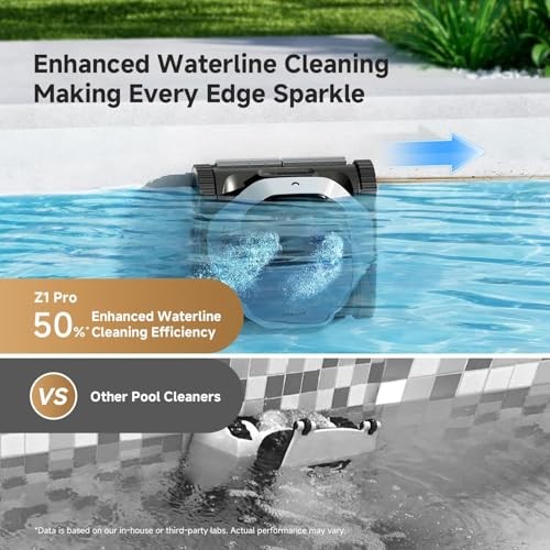 Z1 Pro Cordless Robotic Pool Cleaner, LiFi & APP Control, 8000 GPH Suction,