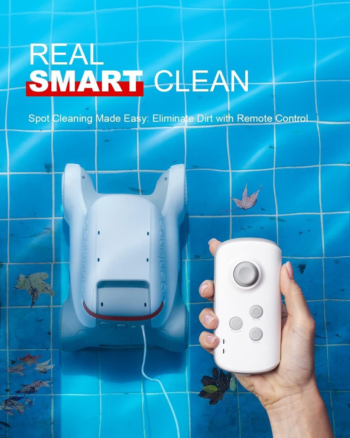 GENKINNO Pool Cleaner Cordless Robotic Pool Cleaner ~ Smart Navigation *4641B1B