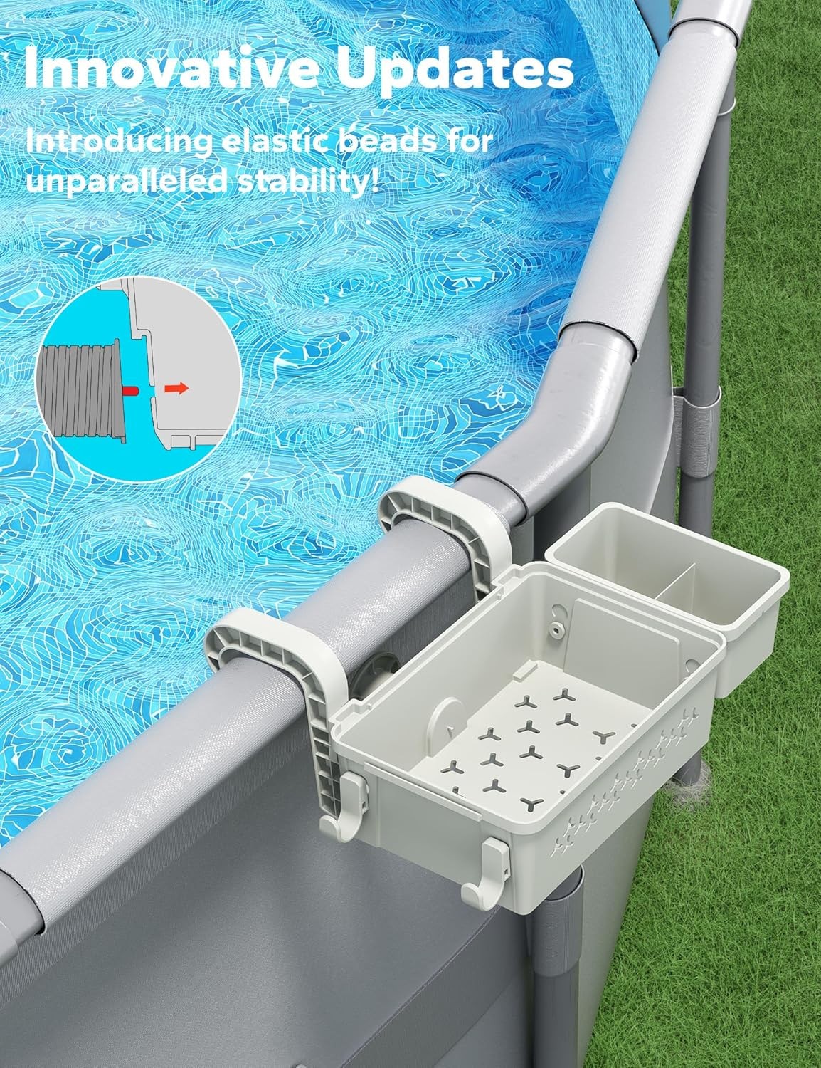 [PATENTED] 2026 Upgrade 2 Sets Poolside Storage Basket Original Above Ground