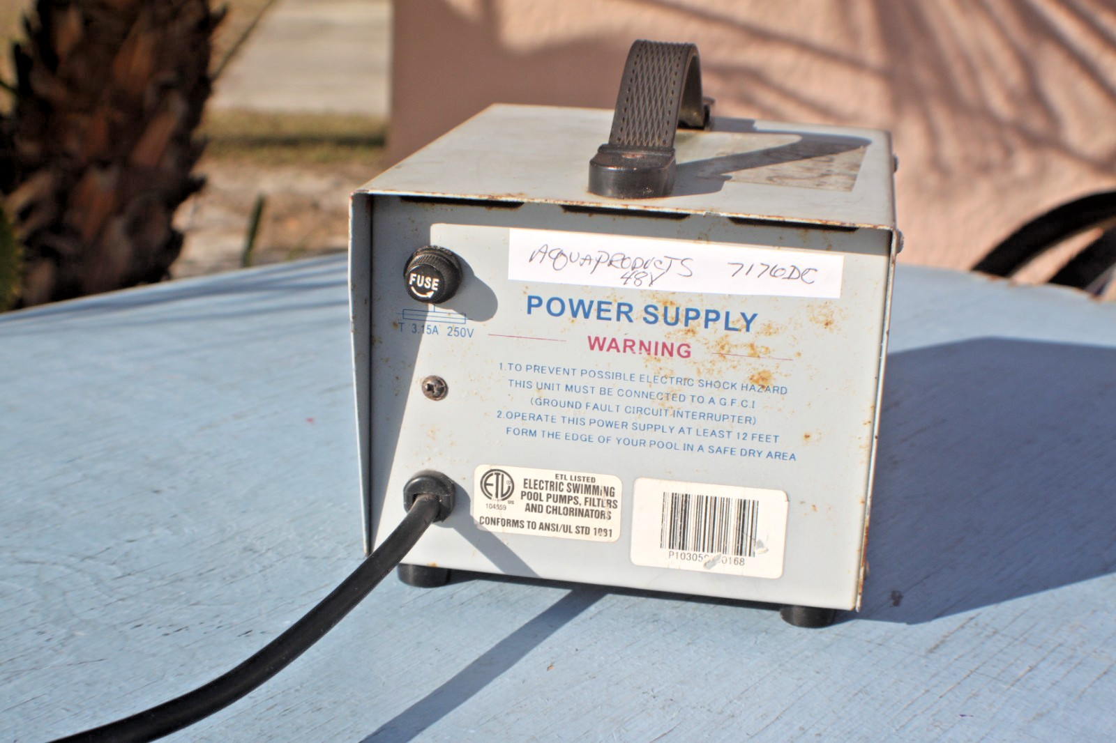 AQUA PRODUCTS- AQUABOT – POWER SUPPLY – 7176DC – ROVER – 48V -2-PIN FEMALE -USED