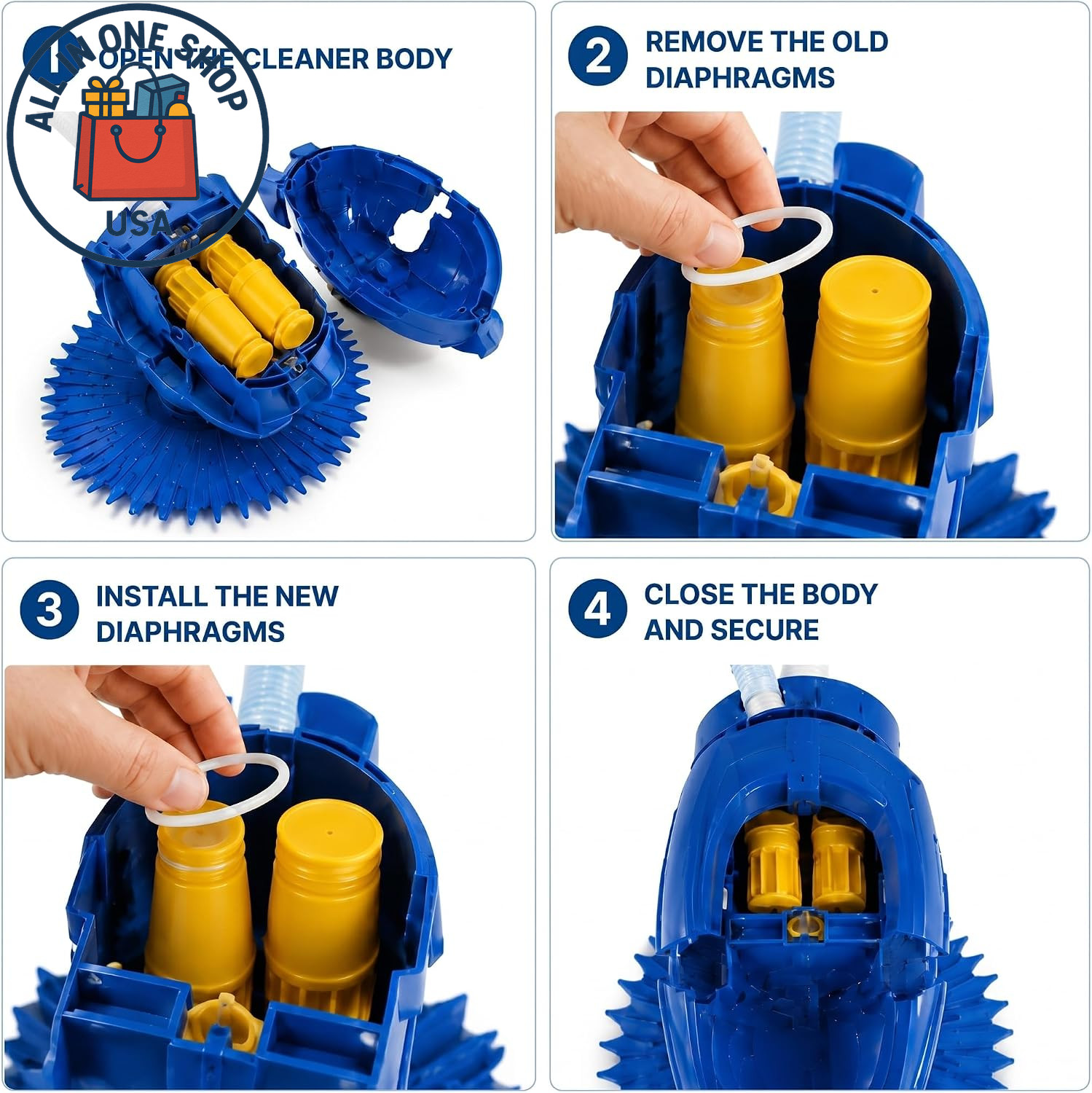 Heavy Duty Pool Cleaner Diaphragm for Zodiac G3, Alpha 2 3 – 2 Pack