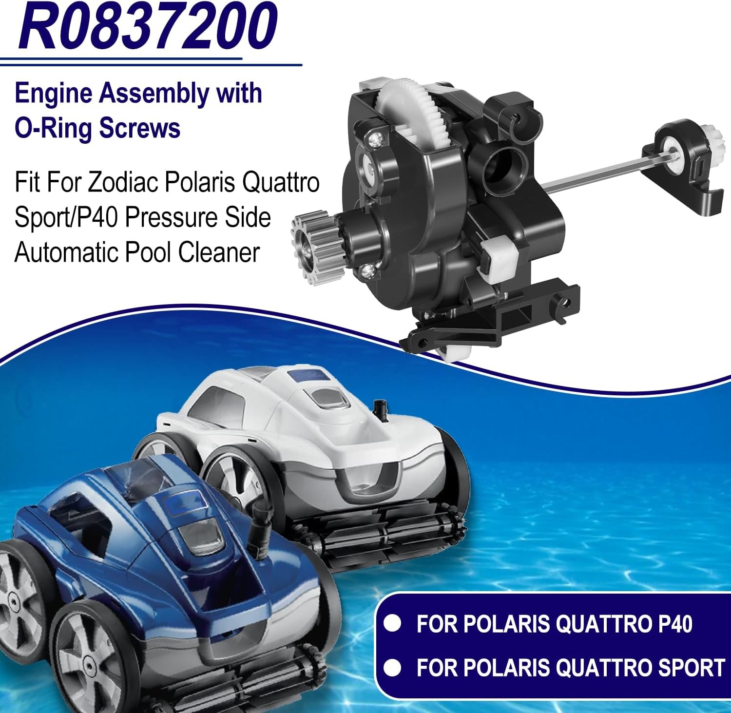R0837200 For PolarisQuattro Sport P40 Pressure-side Engine Assembly with O-Ring