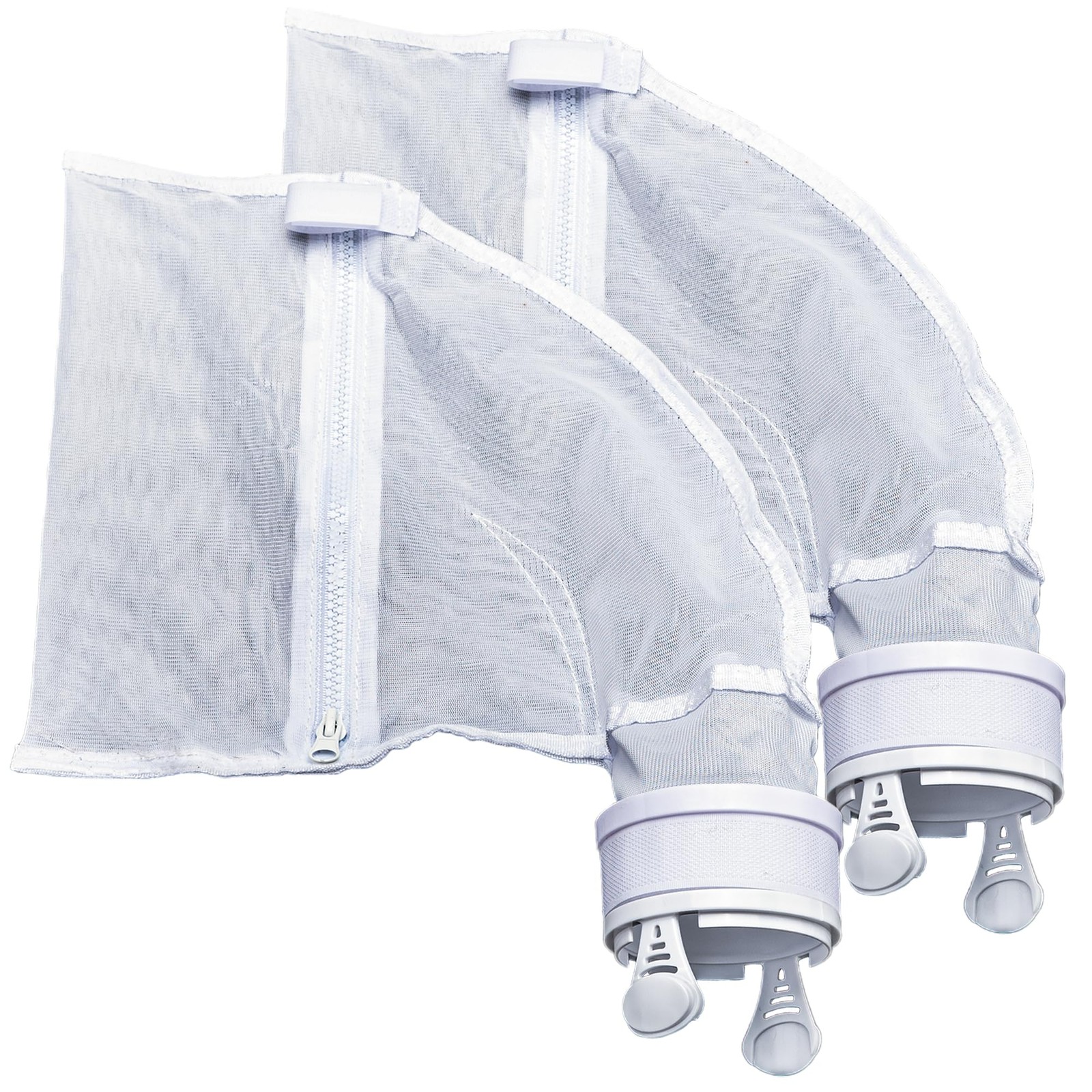 Nylon Mesh Pool Cleaner Bags,Bag Zipper Replacement for Polaris 2 pack White