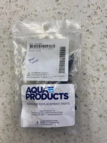 AQUA / AQUABOT WHEEL RETAINING PLUG, PLASTIC, BLACK P/N: A2026 ( 7 PACK )