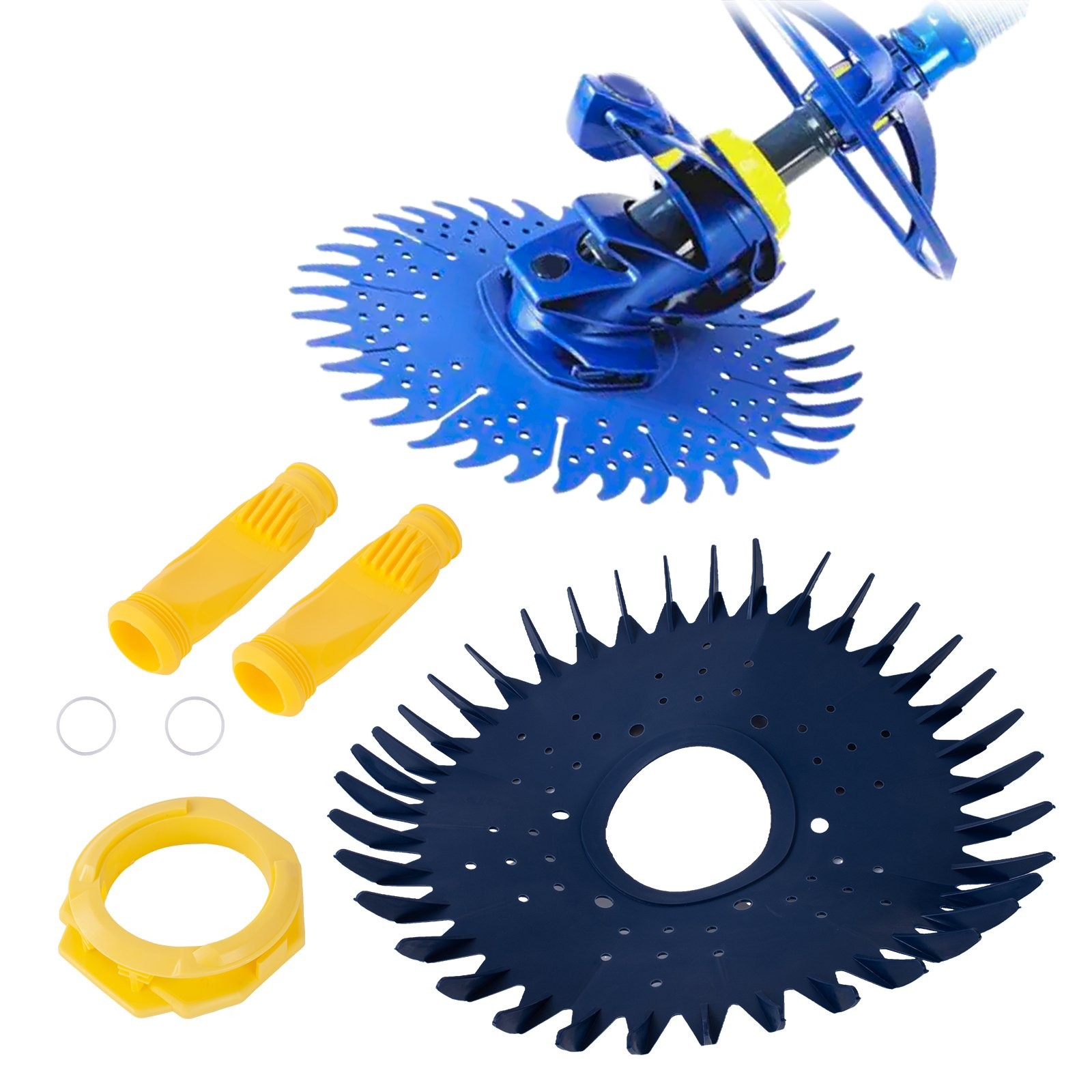 G3 Pool Cleaner Parts Set: Finned Seal, Diaphragm, Retaining Ring, Foot Pad