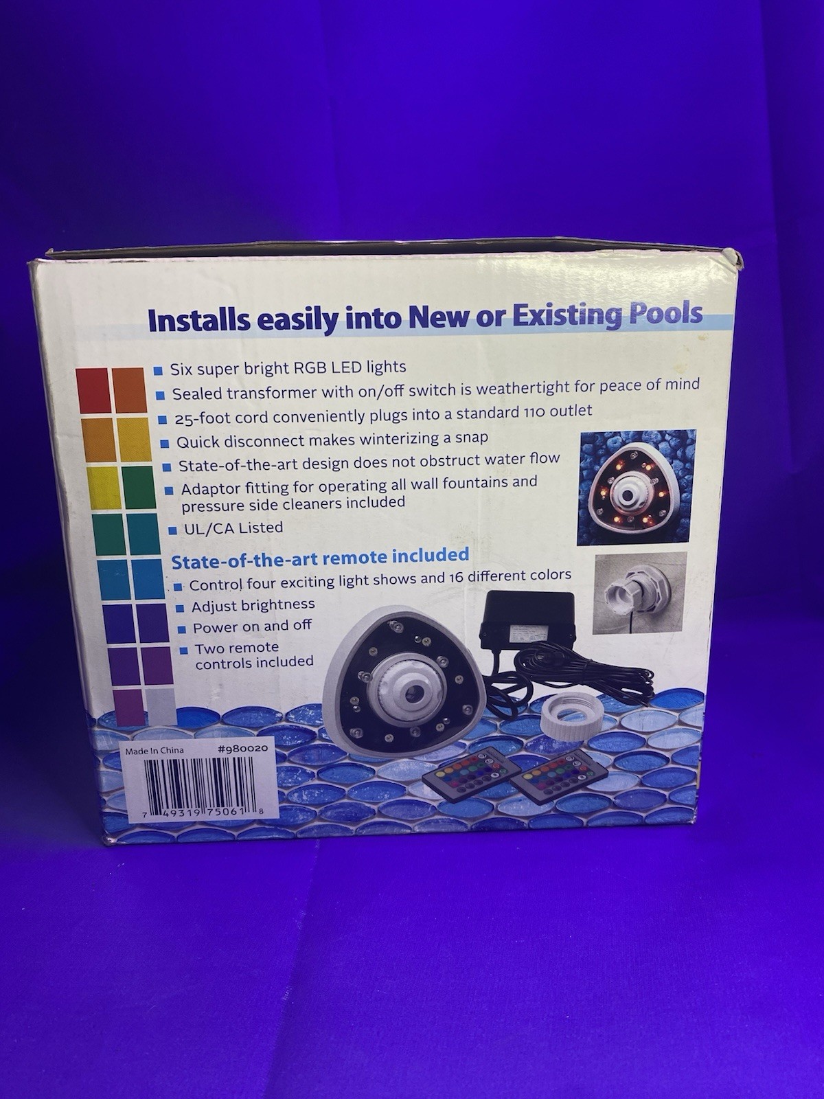 Ocean Blue Water Products Jet Light Color Burst AboveGround Pool Light 980020