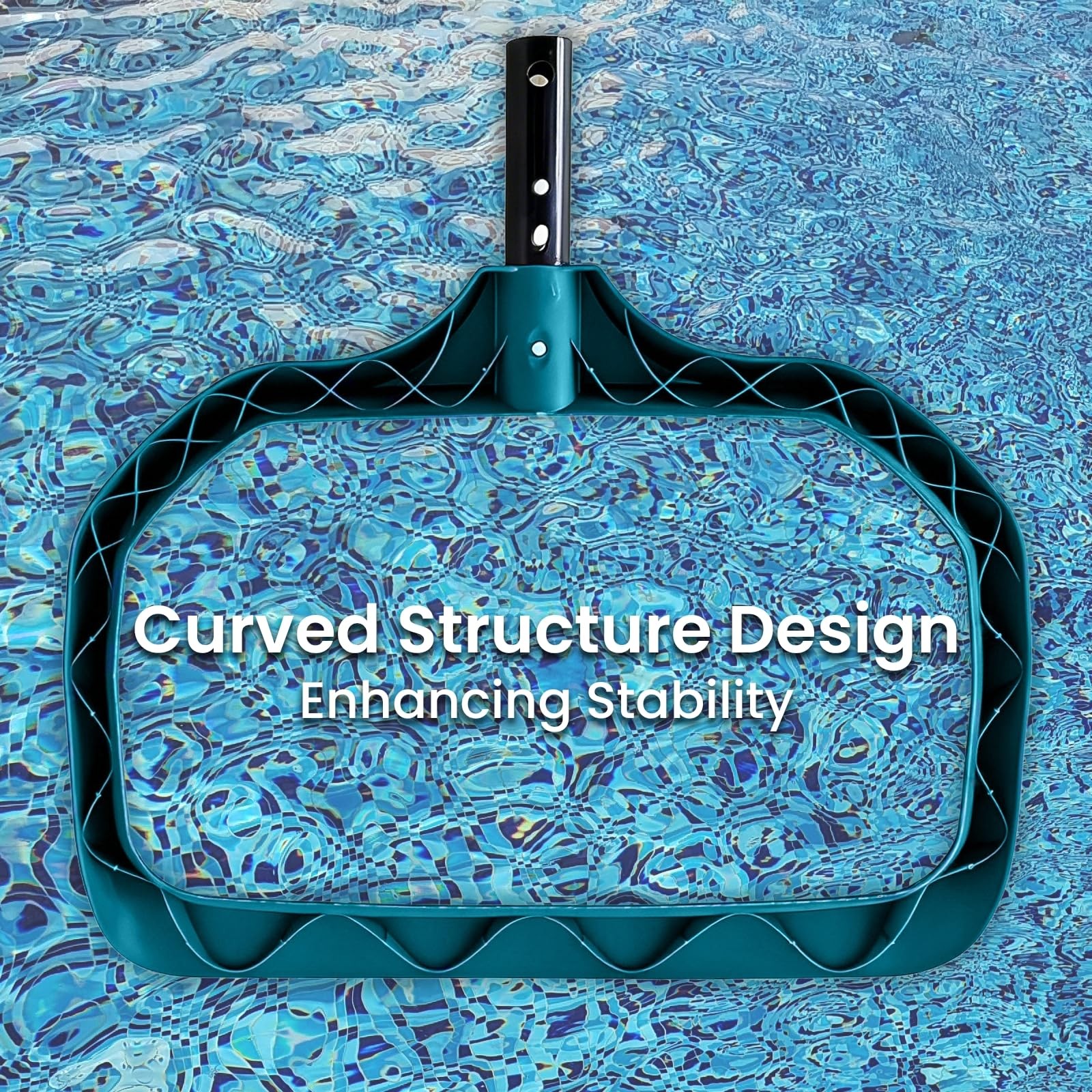 POOLWHALE Pool Skimmer Net – Upgrade Swimming Leaf Diamond Rake, Green