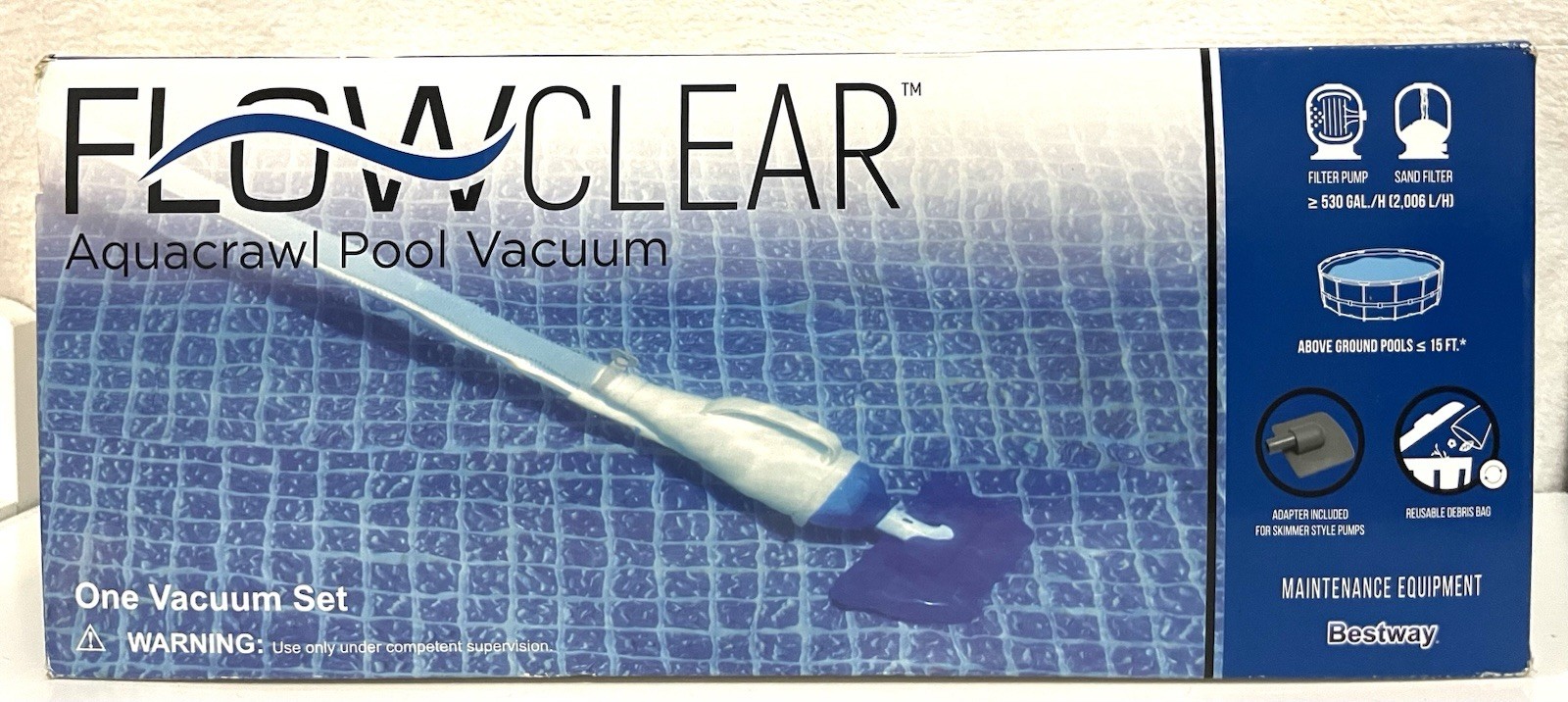 Bestway FlowClear Aquacrawl Vacuum Cleaner for Above Ground Pool Cleaning