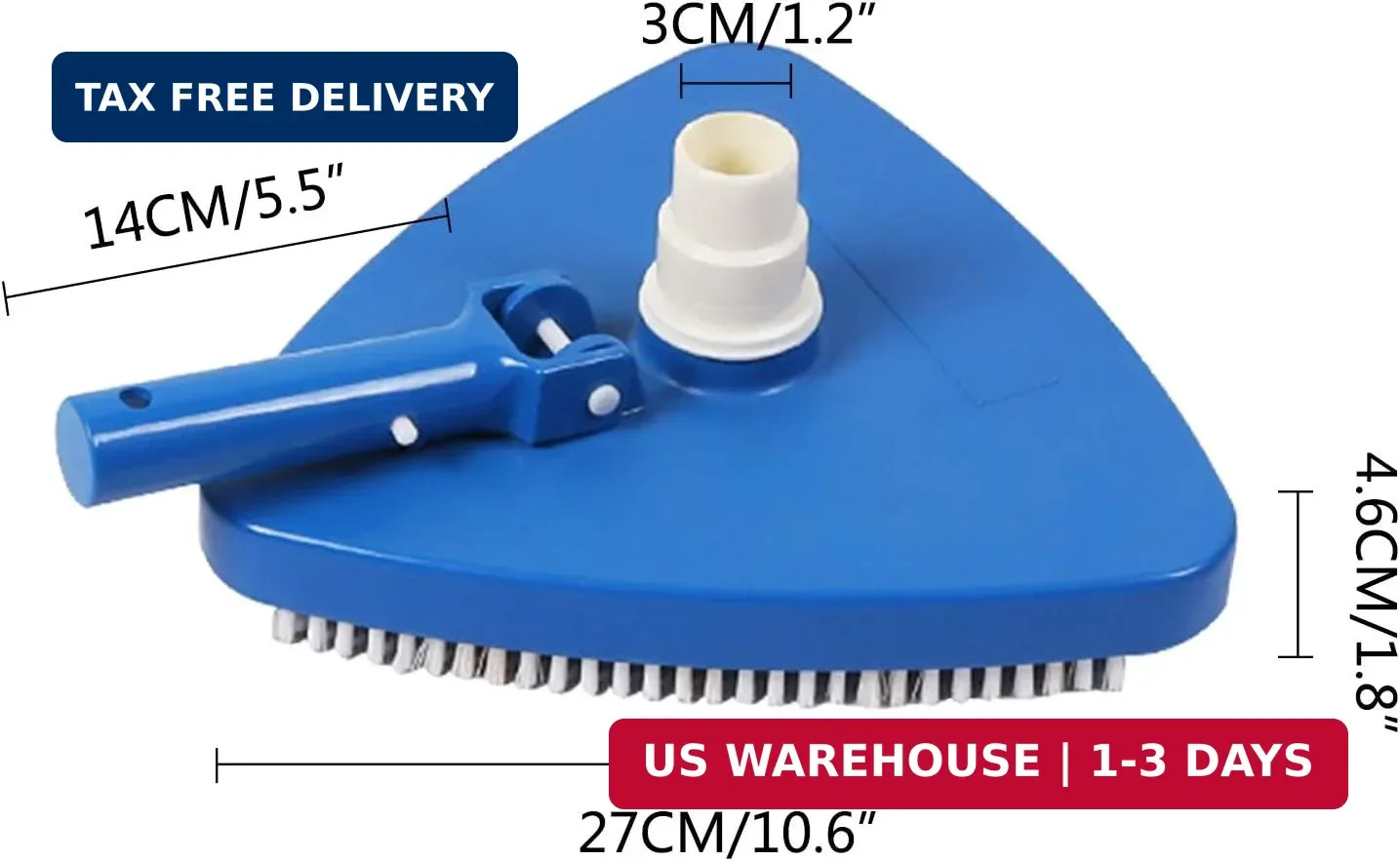Triangular Vinyl Pool Vacuum Head, Weighted Swimming Pool Vacuums for Above Grou