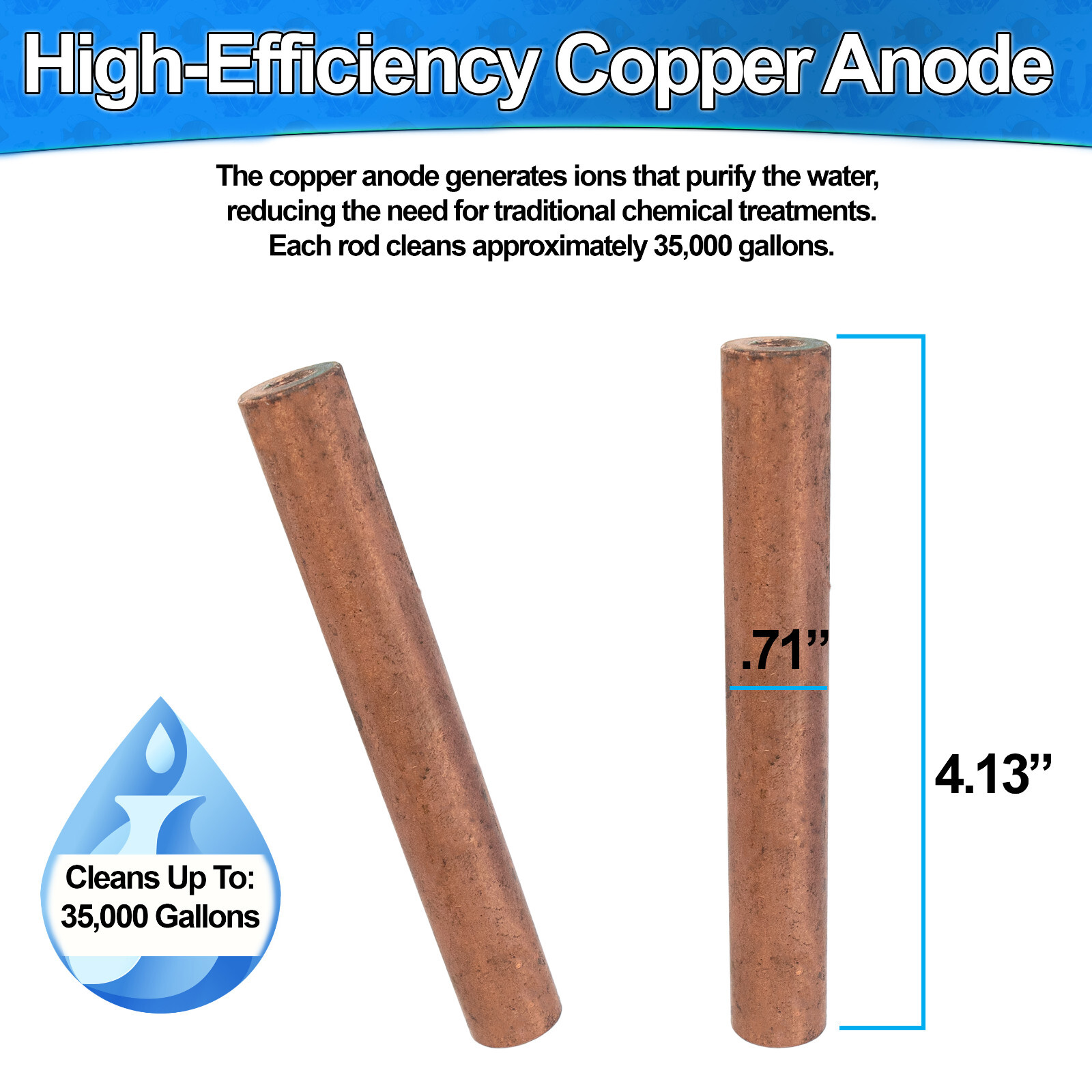 Solar Pool Ionizer w Copper & Steel Anode – Pool Water Cleaner Swimming Pools