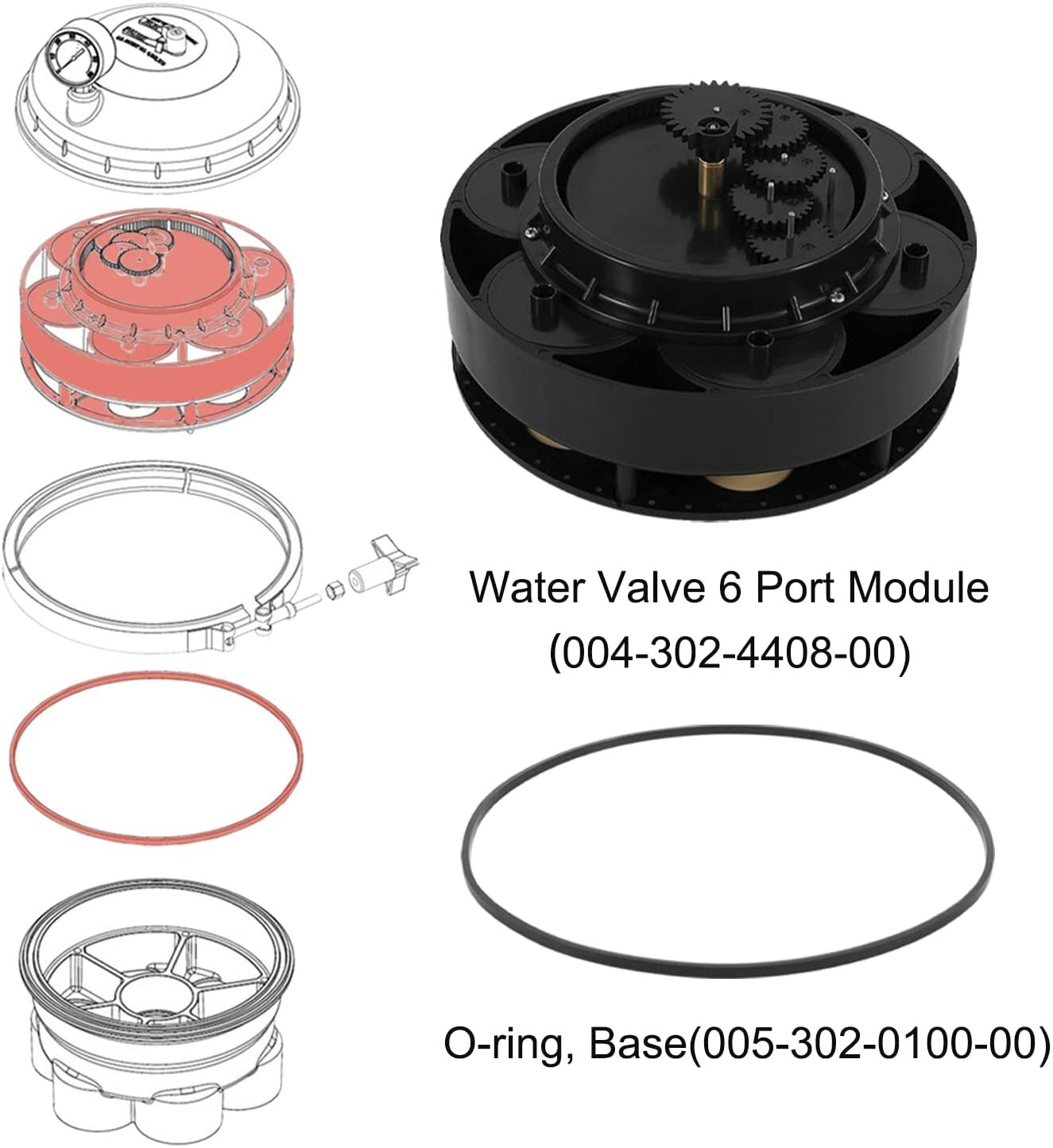 FOR Paramount In Floor Pool 6 Port Valve Module 004302440800 004-302-4408-00