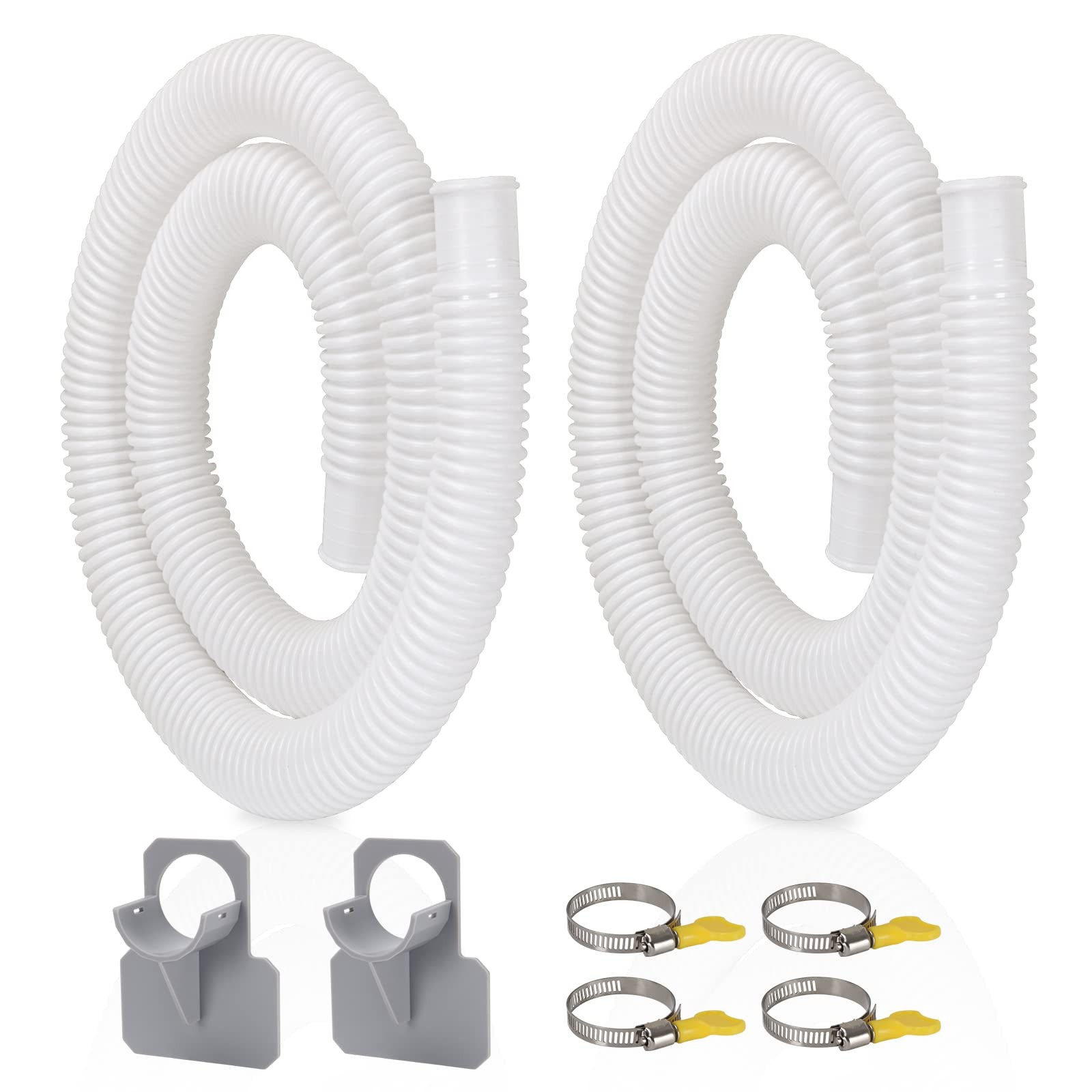 Pool Pump Hose for Above Ground Pools, 2 Pack 2PCS Hoses, White