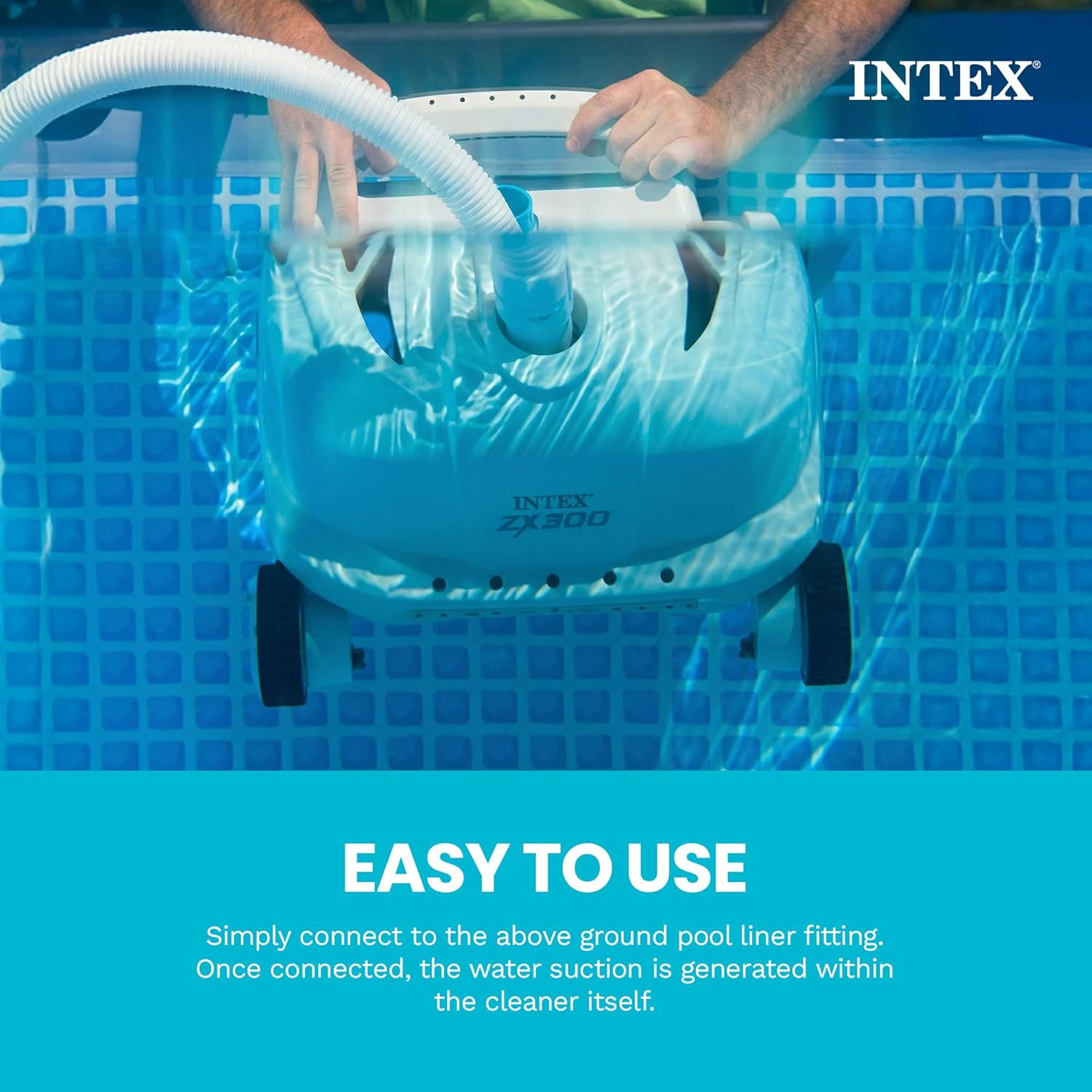 INTEX Deluxe Pressure-Side above Ground Automatic Pool Cleaner Vacuum – for Bigg