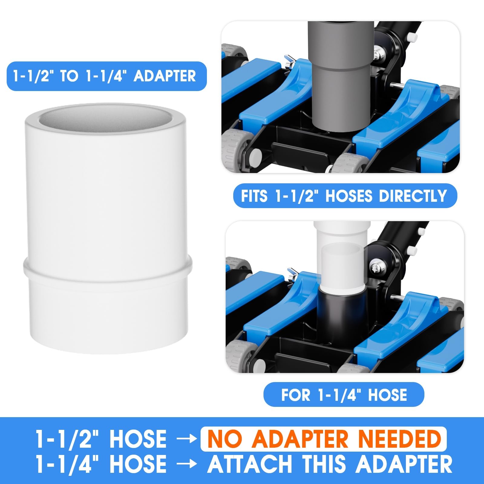 4.4 LB Weighted Pool Vacuum Head with Swivel Handle for Efficient Cleaning