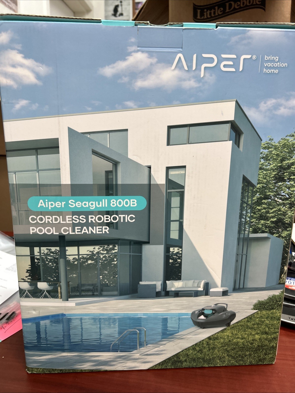 AIPER Seagull 800B Cordless Robotic Pool Cleaner ZT2001 Dark Gray Open Box