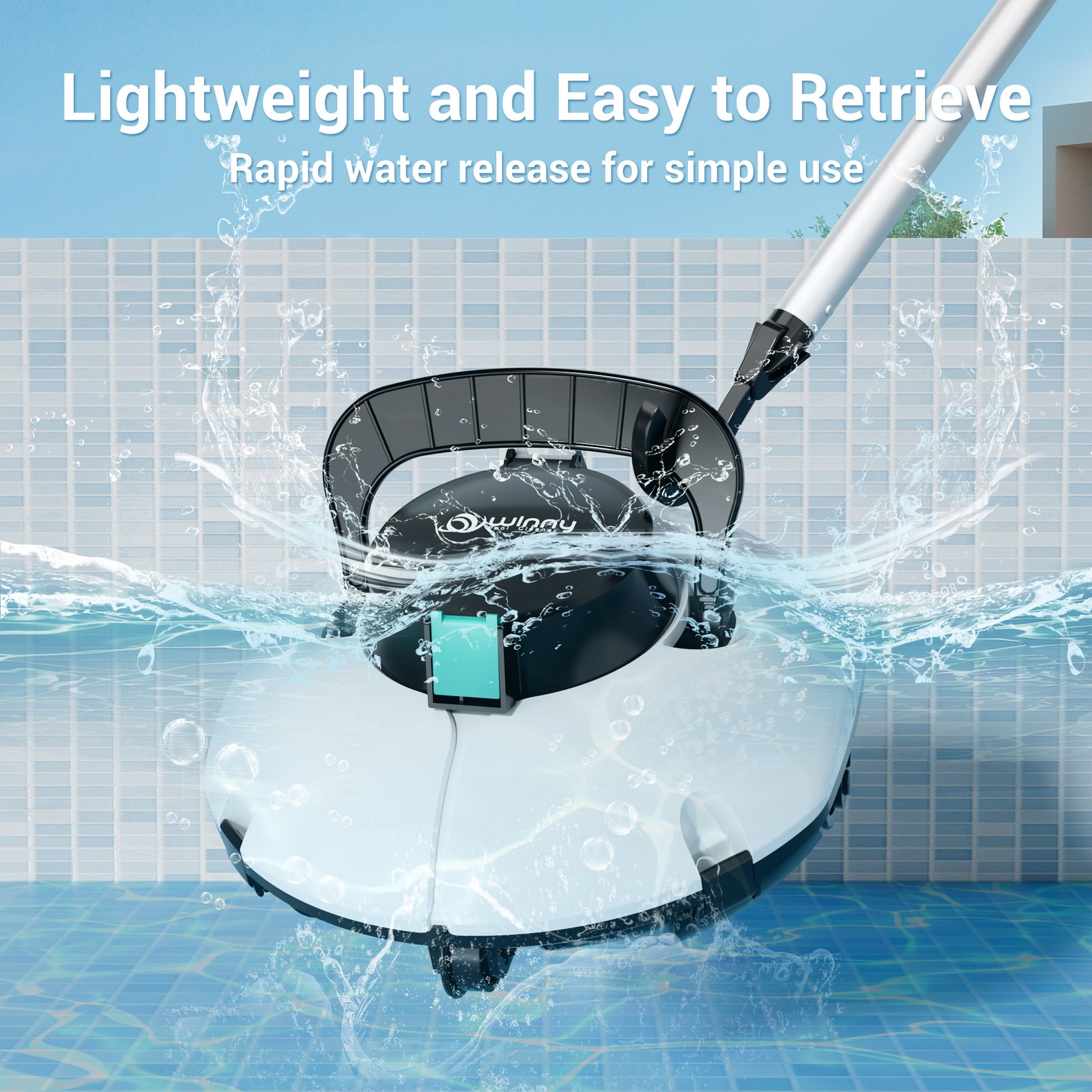 WYBOT S2 Solar Wall Climbing Robotic Pool Vacuum Pool Cleaner for Inground Pools