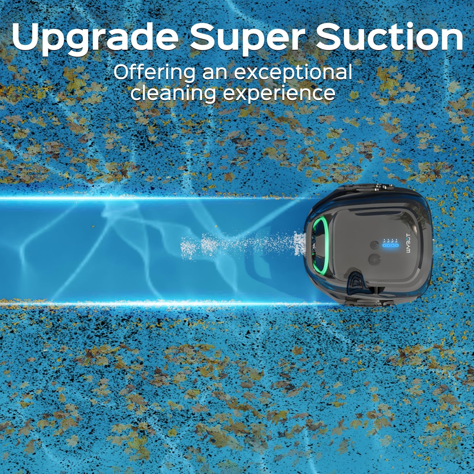 WYBOT A1 Robotic Pool Cleaner – Dual Layer Filtration, Strong Suction, 130 Mi…