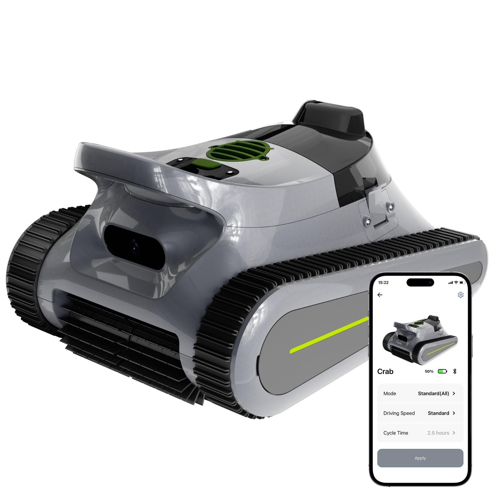 Cordless Robotic Pool Cleaner, Pool Vacuum 180W Brushless Motor, 45000Pa Suction