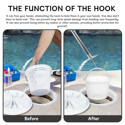 Hook for Robotics Pool Cleaner, with 68 Inches Adjustable Stainless silver