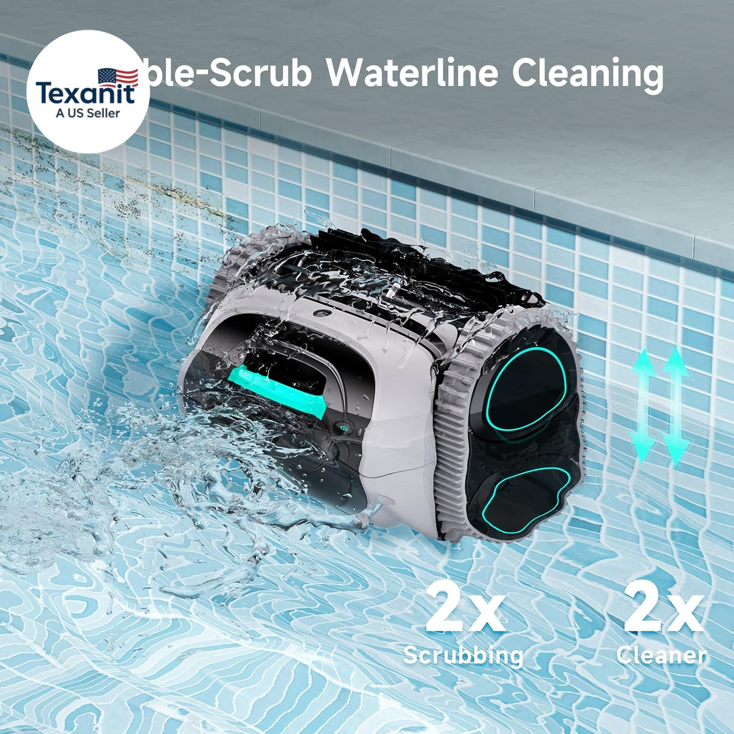(2026 Upgrade) C1 Pool Robot Vacuum for Inground Pools, 4-In-1 Cordless Robotic
