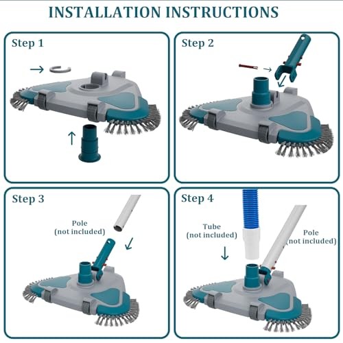 Upgrade Pro Weighted Triangular Pool Rotative Vacuum Triangle Pool Vac Head