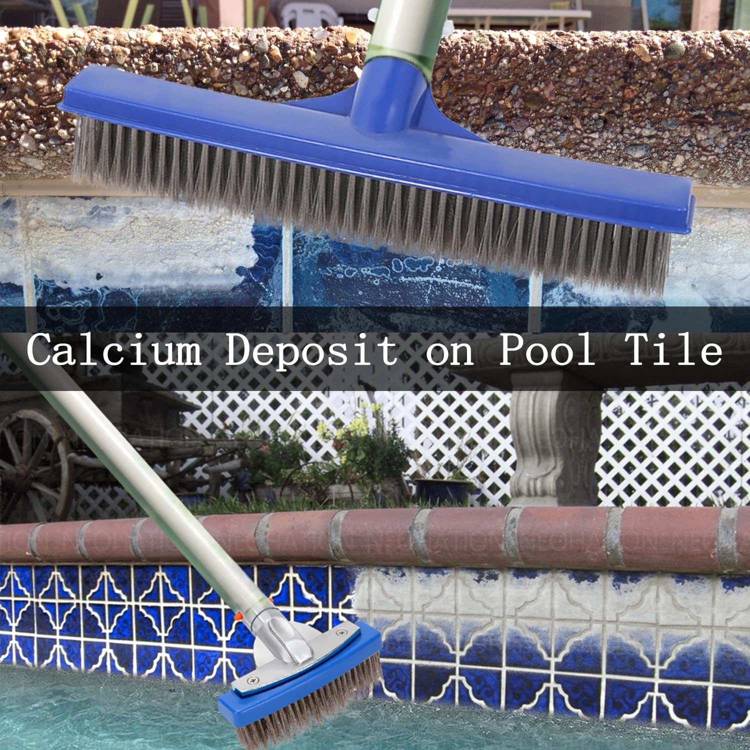 NEOHATION Pool Pumice Stone Brush Set