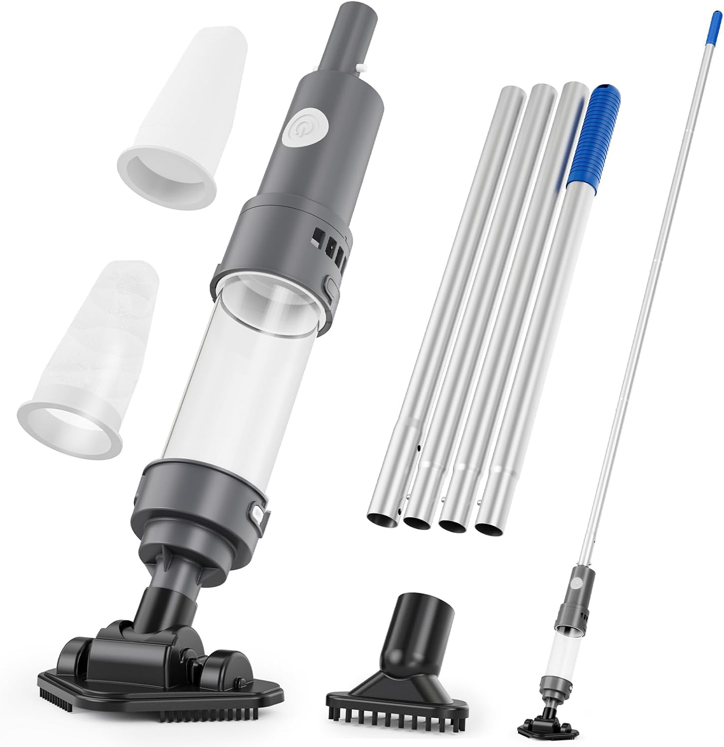 Cordless Handheld Pool & Hot Tub Vacuum for above Ground Pool, 12 Gals/Min Power