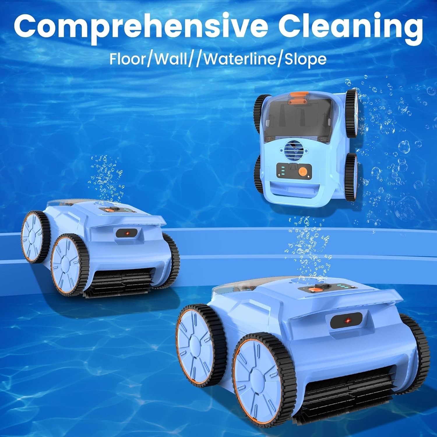 CORDLESS Robotic Pool Cleaner, Pool Vacuum for Inground Pools (2025 Upgraded)