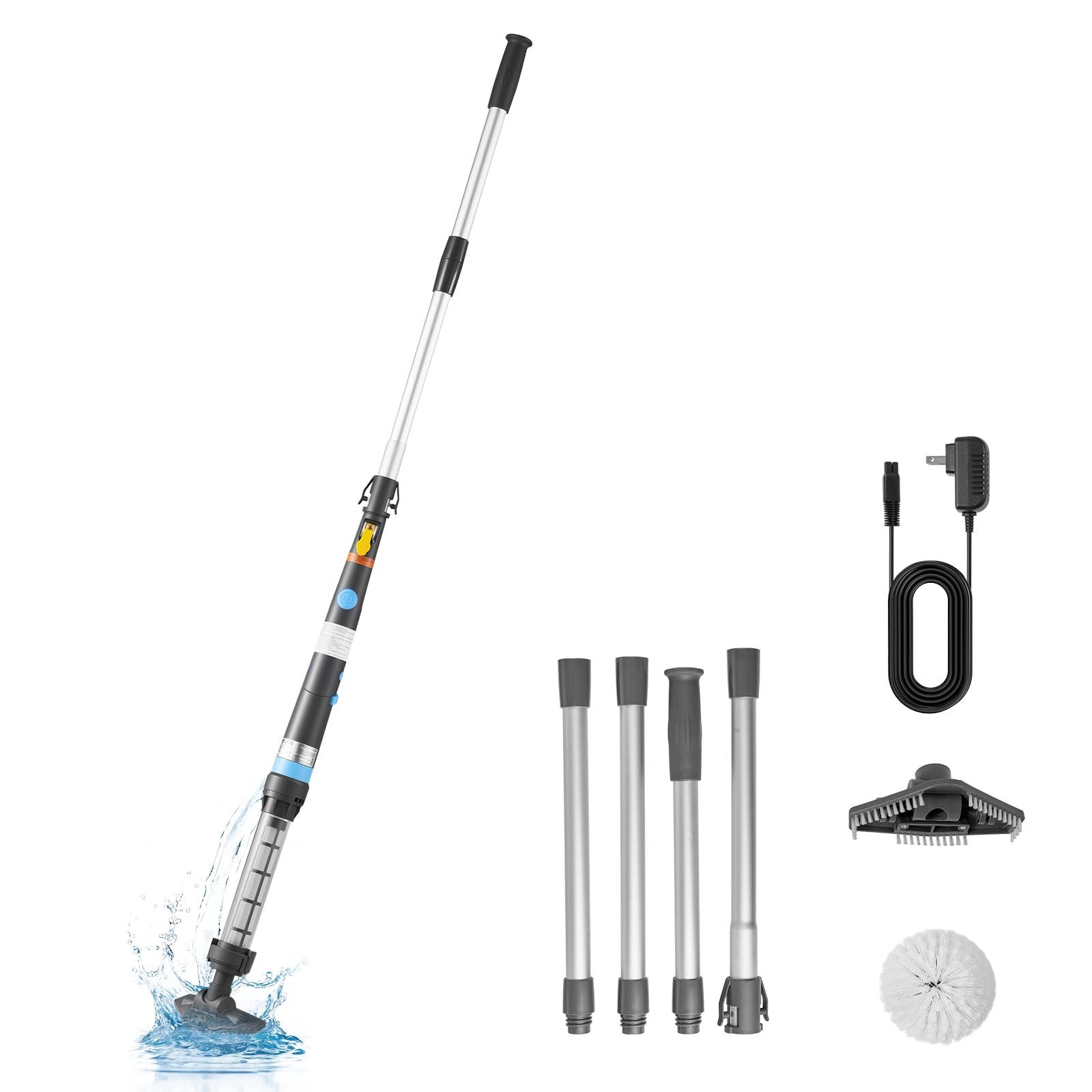 Vevor Handheld Pool Vacuum 8.5 Gpm Cordless Spa Hot Tub Vacuum Extension Pole