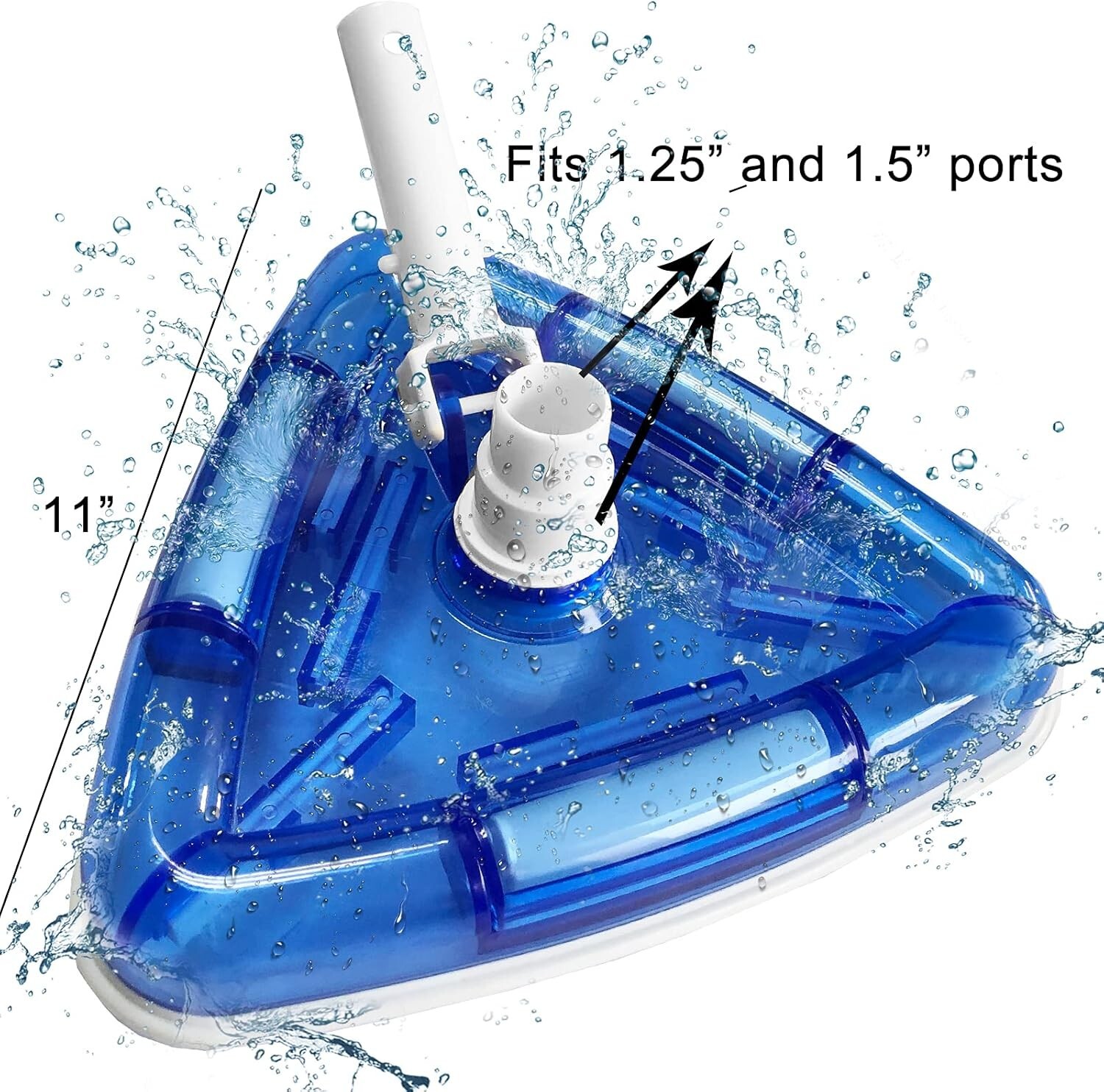 11&Prime; Weighted Pool Vacuum Head, Pool Cleaners Vacuum Head with Nylon Side Bristle