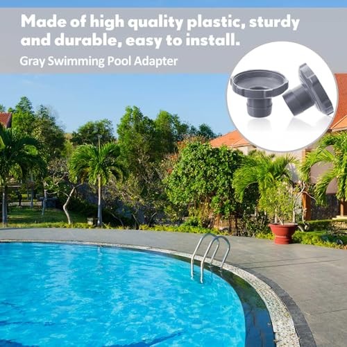 Gray Pool Vacuum Hose Adapter – 2 Pcs Above Ground Skimmer Vacuum Hose